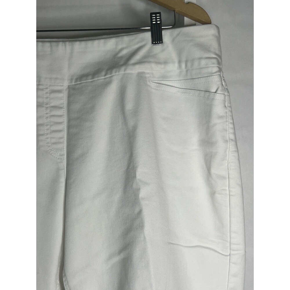 Westbound Woman 20W White Crop Pants Stretch Pockets 21 in Inseam Med Wt Fabric - Picture 6 of 14